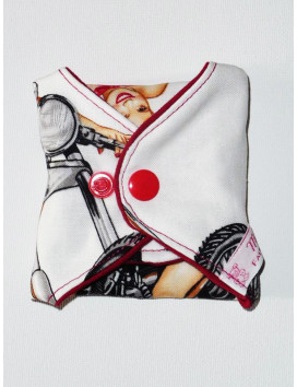 Serviette hygiénique lavable PIN-UP BIKER (M)