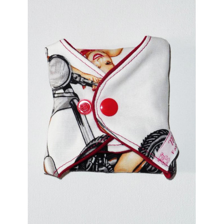 Serviette hygiénique lavable PIN-UP BIKER (M)