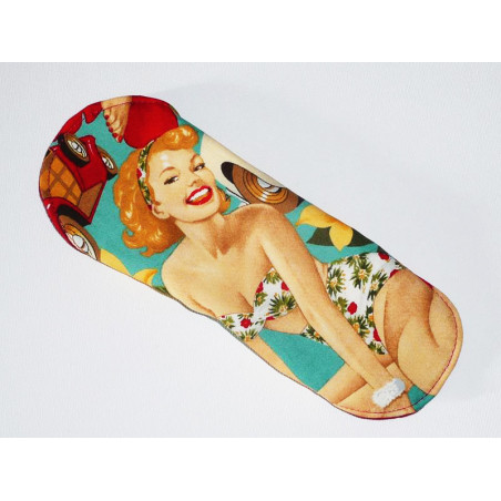 Serviette hygiénique lavable PIN-UP HAWAIENNE (M)