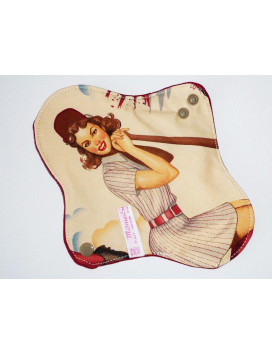 Serviette hygiénique lavable PIN-UP BASE BALL (S)