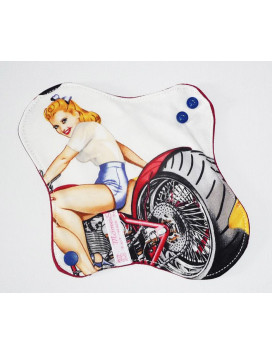 MOTOCICLISTA PIN-UP lavabili tovaglioli sanitari (S)