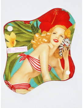 Serviette hygiénique lavable PIN-UP HAWAIENNE (S)