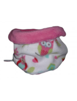 Snood / tour de cou enfant CHOUETTES (ROSE)