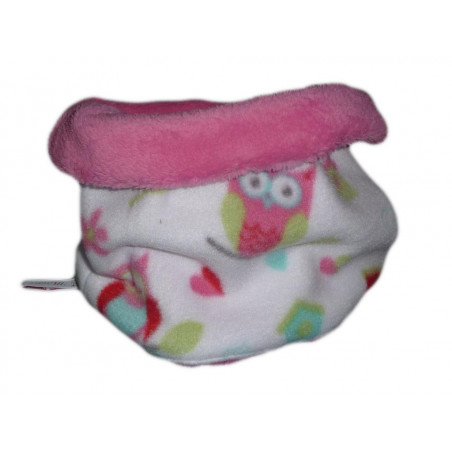 Snood / tour de cou enfant CHOUETTES (ROSE)