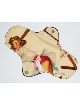 Serviette hygiénique lavable PIN-UP BASE-BALL (L)