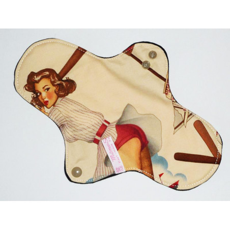 Serviette hygiénique lavable PIN-UP BASE-BALL (L)