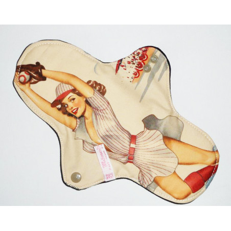 Serviette hygiénique lavable PIN-UP BASE-BALL (L)