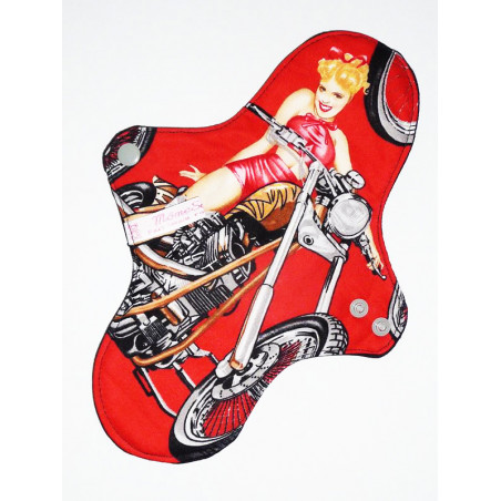 MOTOCICLISTA PIN-UP lavabili tovaglioli sanitari (L)