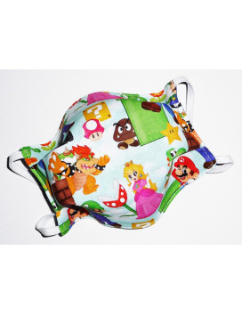 Máscara de tela lavable reversible para niños SUPER MARIO