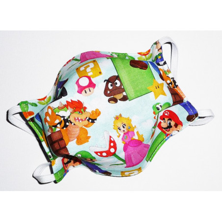 Máscara de tela lavable reversible para niños SUPER MARIO