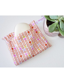 Pochette imperméable lavable et réutilisable CUBE RETRO