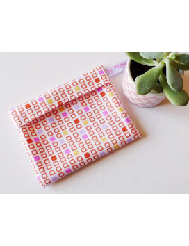 Pochette imperméable lavable et réutilisable CUBE RETRO