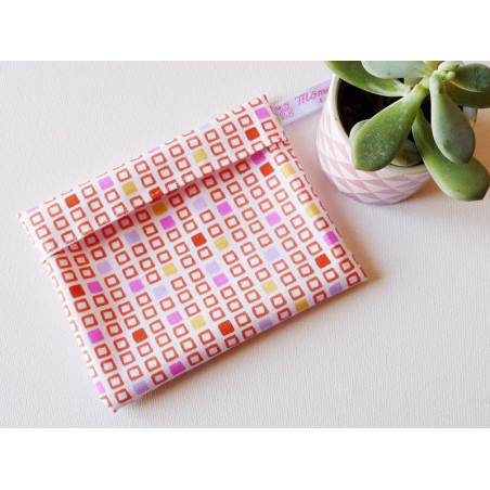 Pochette imperméable lavable et réutilisable CUBE RETRO