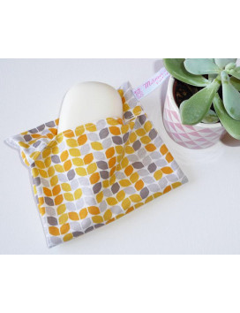 Pochette imperméable lavable et réutilisable ORANGE RETRO