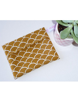 Pochette imperméable lavable et réutilisable ECAILLES CURRY