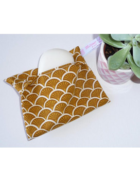 Pochette imperméable lavable et réutilisable ECAILLES CURRY