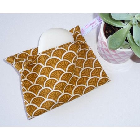 Pochette imperméable lavable et réutilisable ECAILLES CURRY