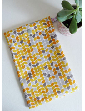 Waschbarer und wiederverwendbarer Gefrierbeutel ORANGE RETRO (HALBLANG)