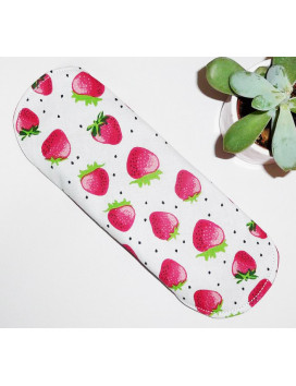 Serviette hygiénique lavable FRAISES (M)