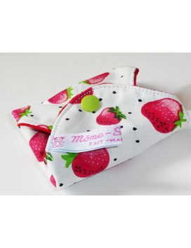 Serviette hygiénique lavable FRAISES (M)