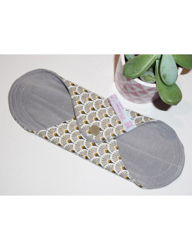 Serviette hygiénique lavable EVENTAILS TAUPE (S)