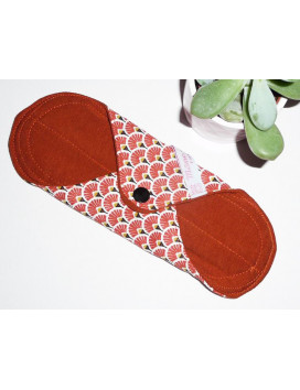Serviette hygiénique lavable EVENTAILS TERRACOTTA (S)