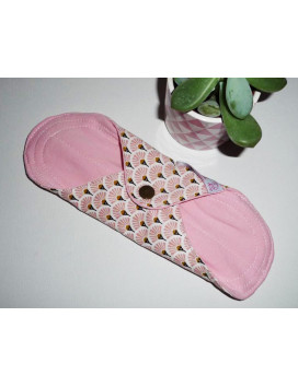 Serviette hygiénique lavable EVENTAILS ROSE (S)
