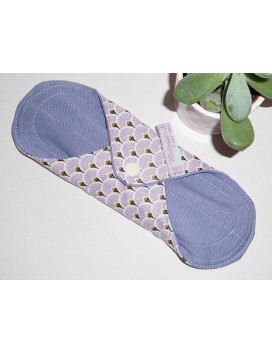 Serviette hygiénique lavable EVENTAILS LAVANDE (S)