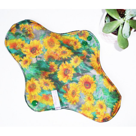 Serviette hygiénique lavable LES TOURNESOLS (XL)