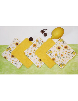 Grandes lingettes lavables (lot de 5) YELLOW LIFE