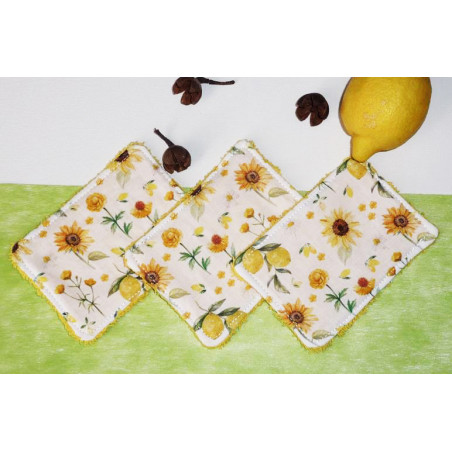 Grandes lingettes lavables (lot de 3) YELLOW LIFE