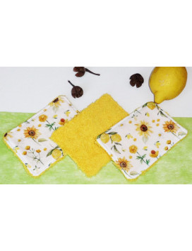 Grandes lingettes lavables (lot de 3) YELLOW LIFE