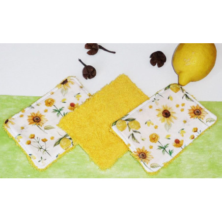 Grandes lingettes lavables (lot de 3) YELLOW LIFE