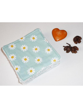 Grandes lingettes lavables (lot de 8) DAISY