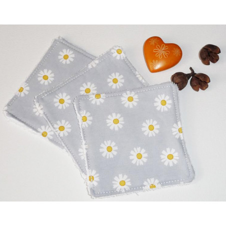 Grandes lingettes lavables (lot de 3) DAISY