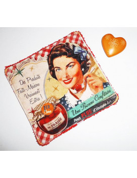 Washable washcloth zero waste RETRO VINTAGE