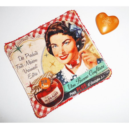 Washable washcloth zero waste RETRO VINTAGE