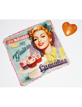 Washable washcloth zero waste RETRO VINTAGE