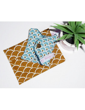 Pochette imperméable lavable et réutilisable ECAILLES CURRY