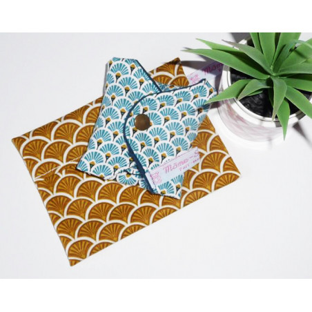 Pochette imperméable lavable et réutilisable ECAILLES CURRY