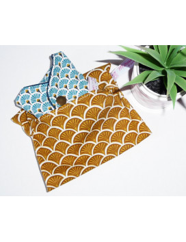 Pochette imperméable lavable et réutilisable ECAILLES CURRY