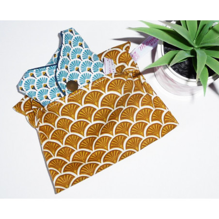 Pochette imperméable lavable et réutilisable ECAILLES CURRY
