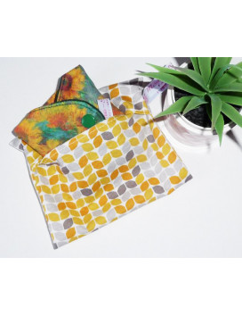 Pochette imperméable lavable et réutilisable ORANGE RETRO