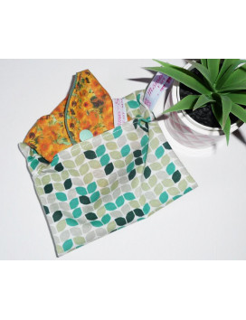 Pochette imperméable lavable et réutilisable GREEN RETRO
