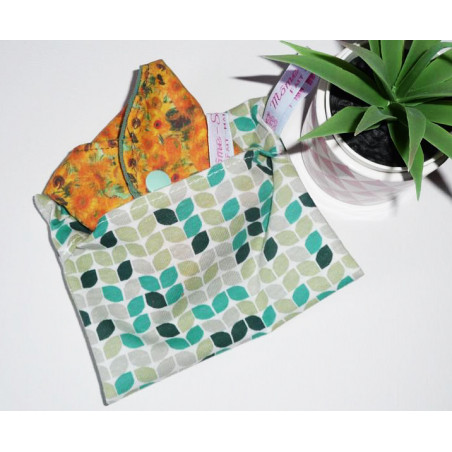 Pochette imperméable lavable et réutilisable GREEN RETRO
