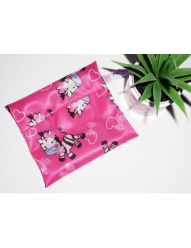 Washable and reusable waterproof pouch ZEBRA