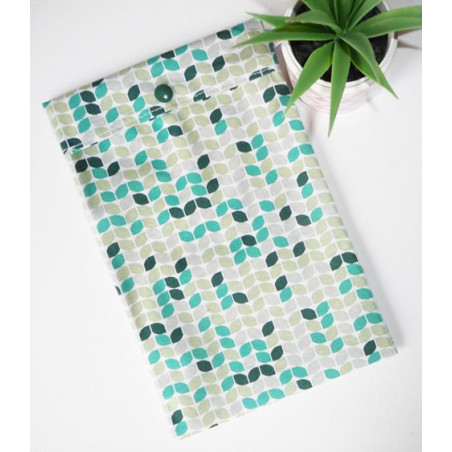 Washable and reusable freezer bag GREEN RETRO (HALF-LONG)