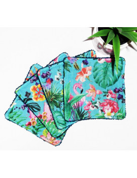 Grandes toallitas lavables (juego de 4) SELVA TROPICAL