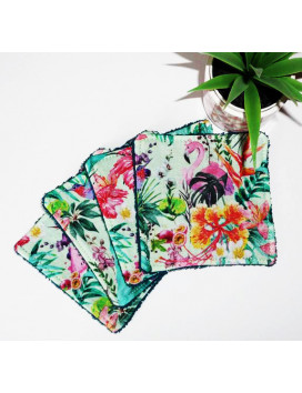 Grandi alviette lavabili (set di 4) GIUNGLA TROPICALE