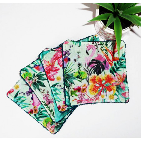 Large washable wipes (set of 4) TROPICAL JUNGLE